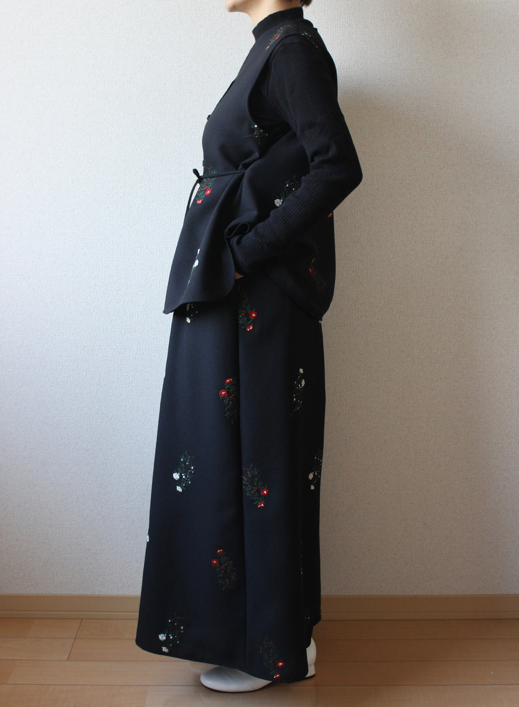 // wide culotte skirt - sazanka - 【10月中旬〜下旬お届け予定】