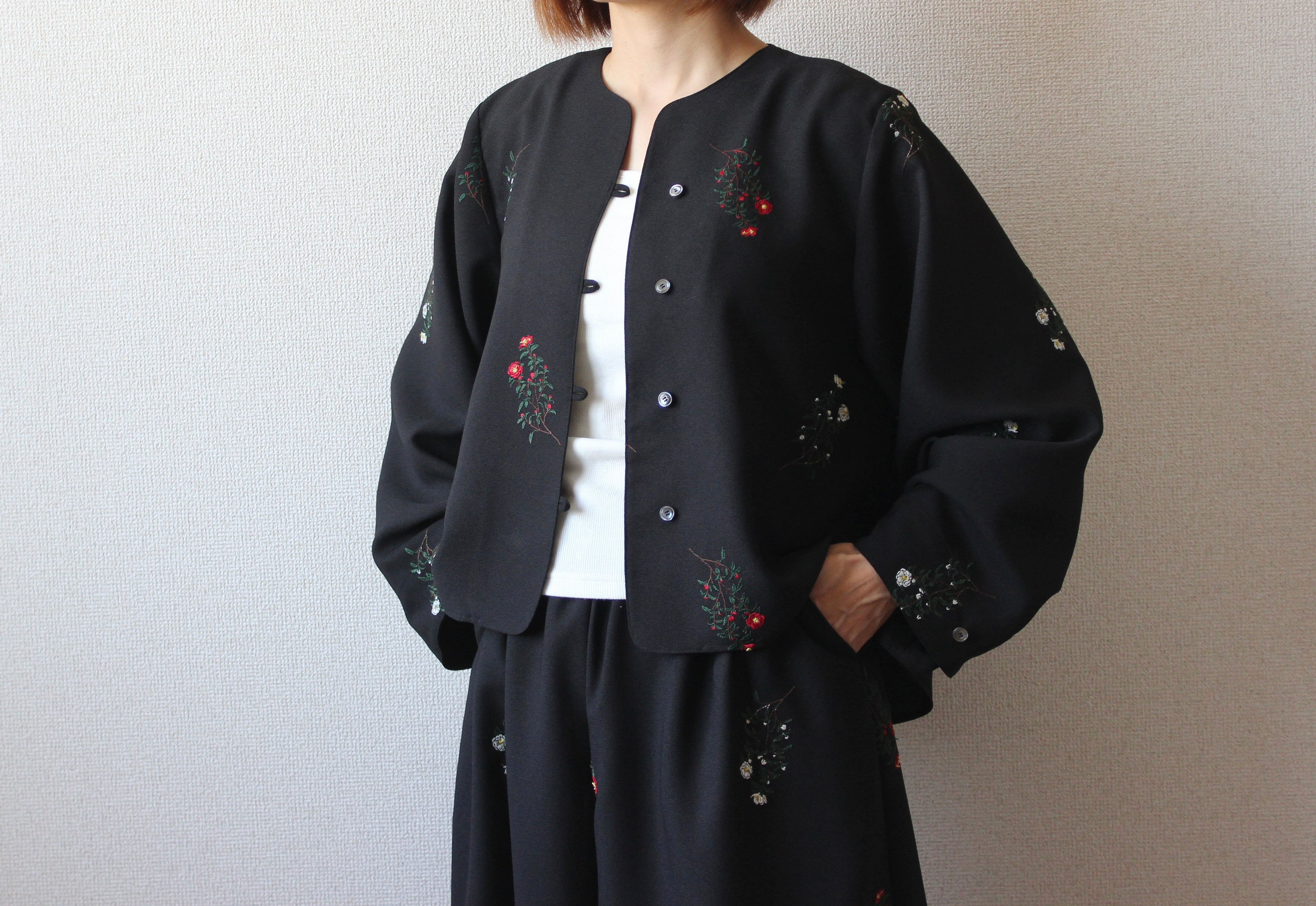 // squeeze sleeve blouse - sazanka - 【12月下旬〜1月中旬お届け予定】