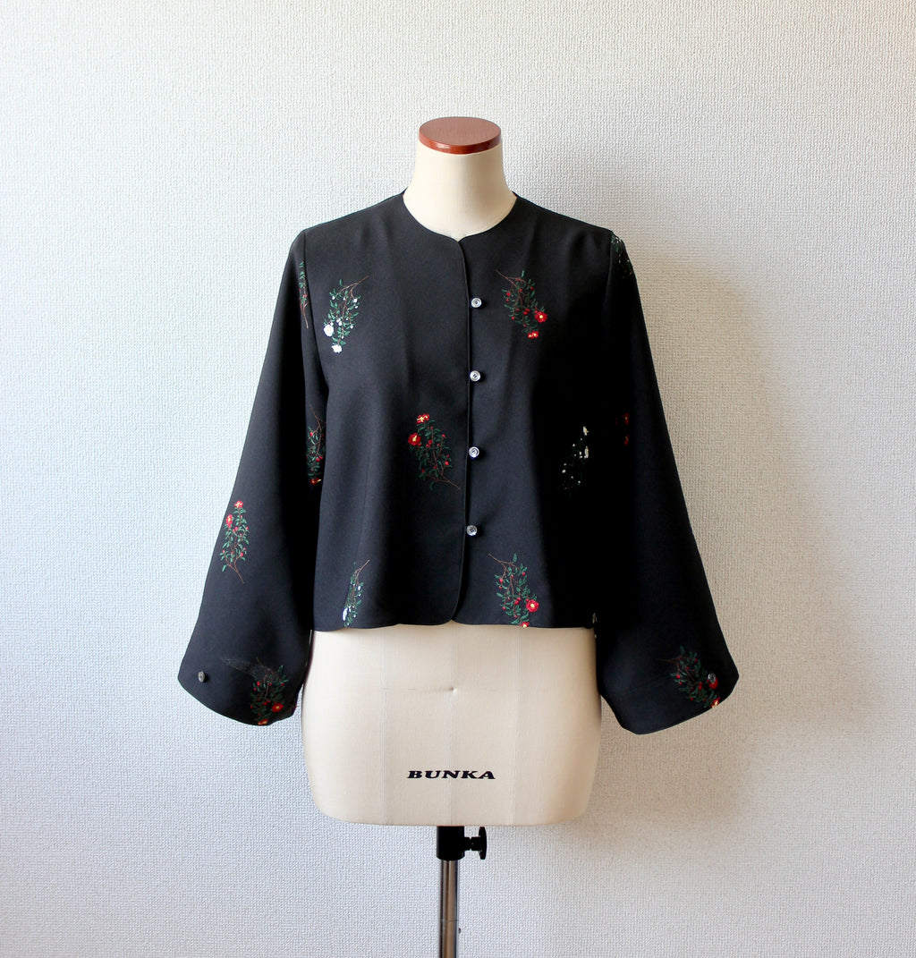 // squeeze sleeve blouse - sazanka - 【12月下旬〜1月中旬お届け予定】