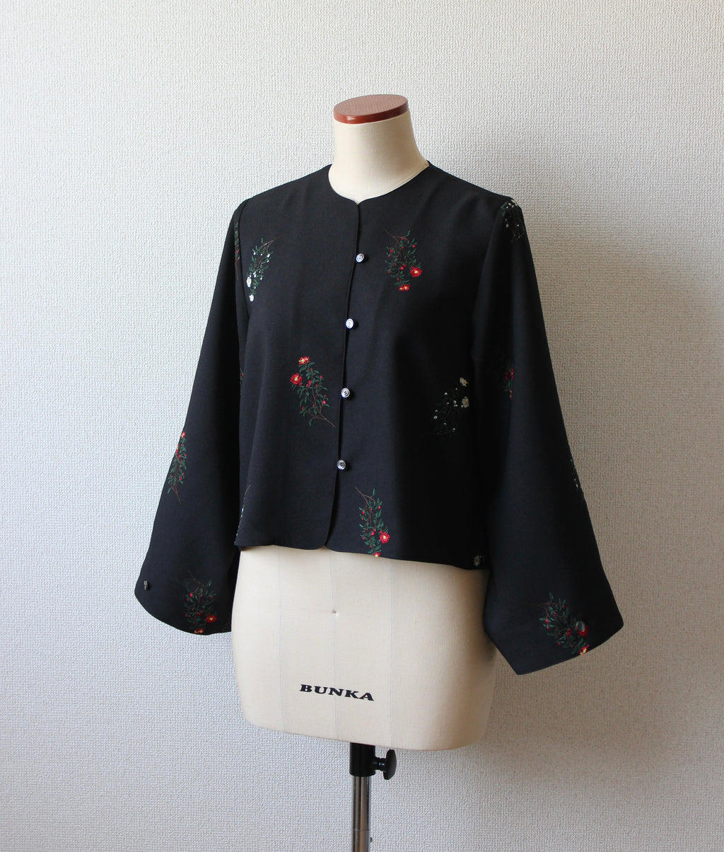 // squeeze sleeve blouse - sazanka - 【12月下旬〜1月中旬お届け予定】