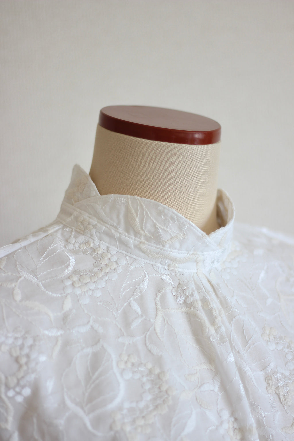 【遠隔試着】// bloom collar blouse - white -