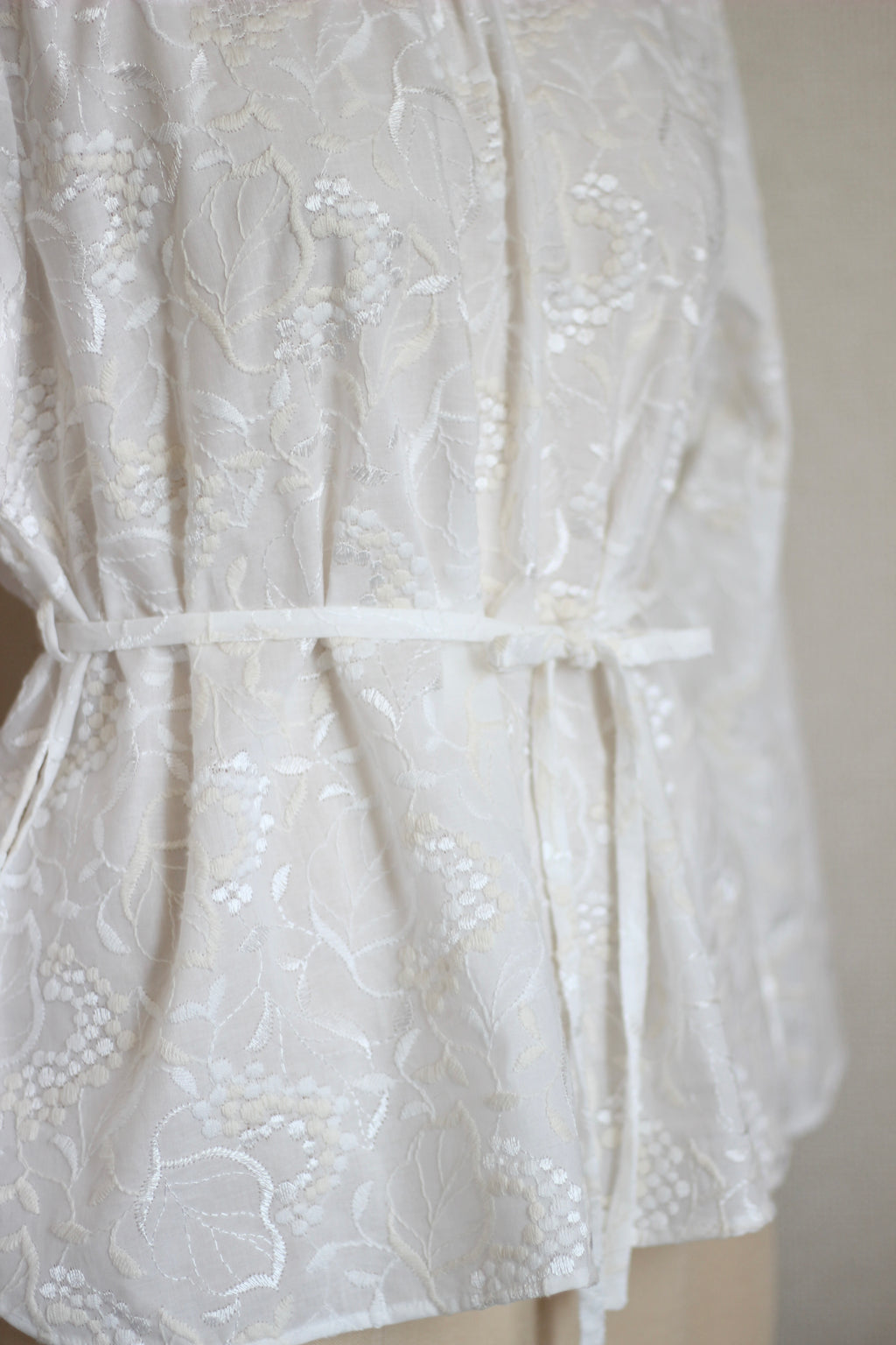 【遠隔試着】// bloom collar blouse - white -