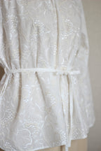 【遠隔試着】// bloom collar blouse - white -