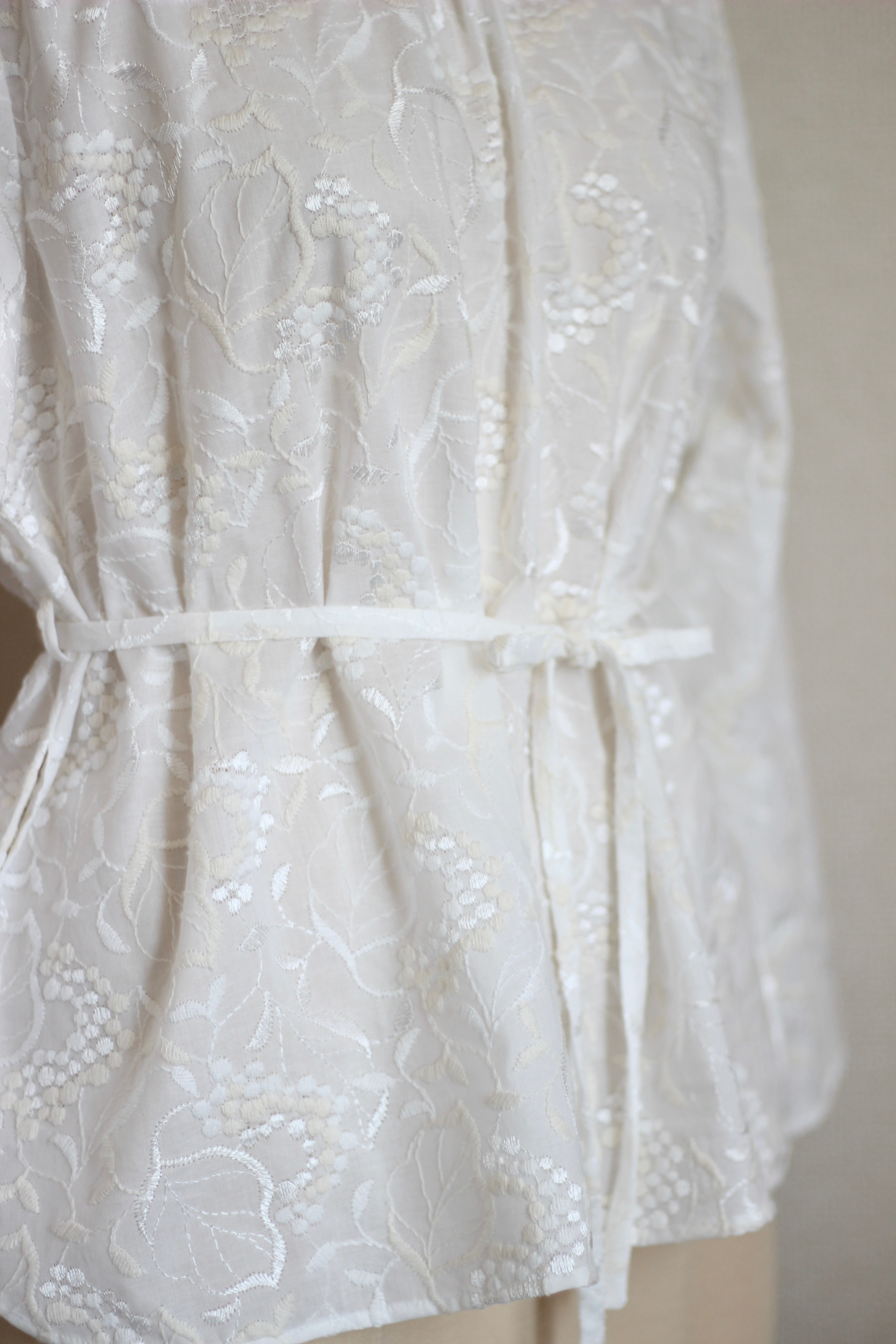 【遠隔試着】// bloom collar blouse - white -