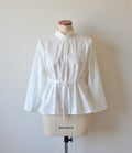 【遠隔試着】// bloom collar blouse - white -