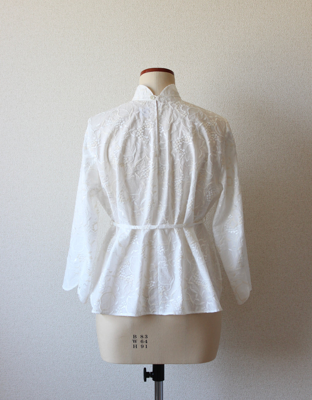 【遠隔試着】// bloom collar blouse - white -