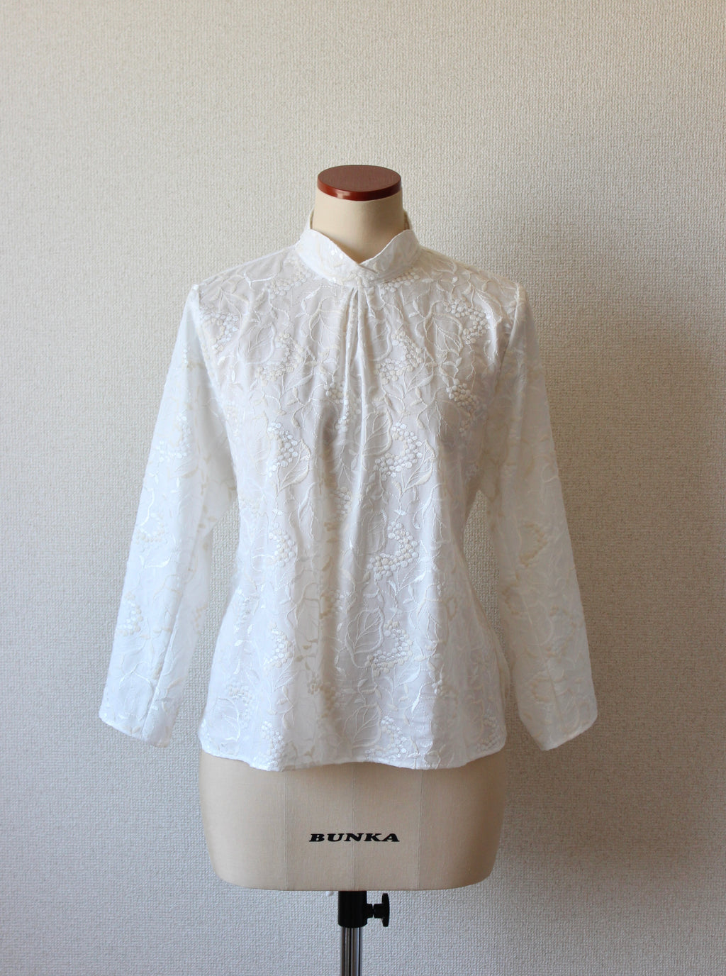 【遠隔試着】// bloom collar blouse - white -