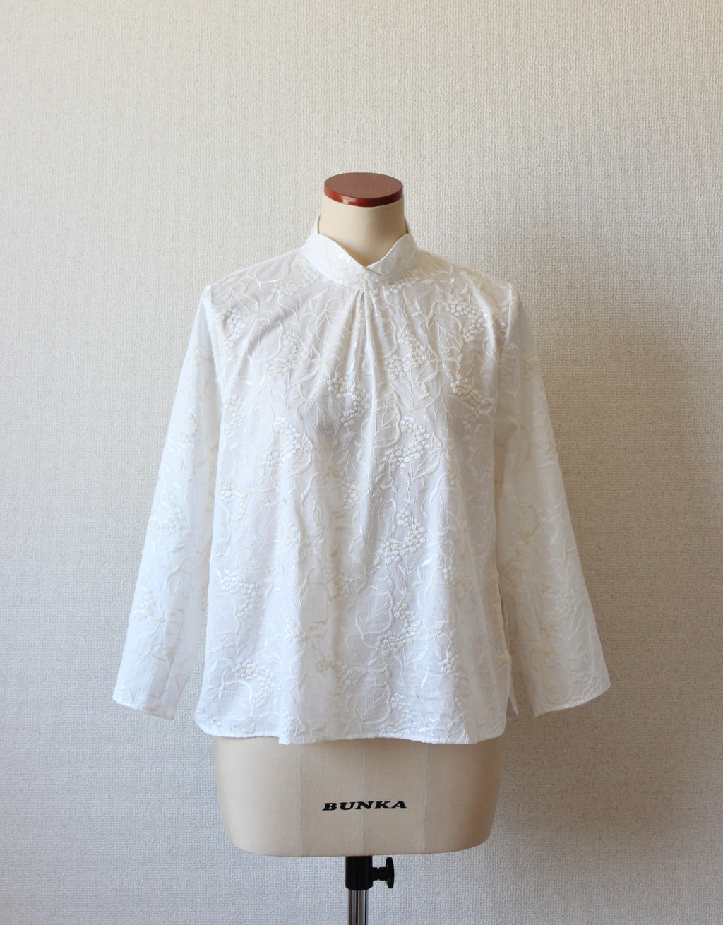 【遠隔試着】// bloom collar blouse - white -