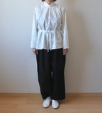 【遠隔試着】// bloom collar blouse - white -