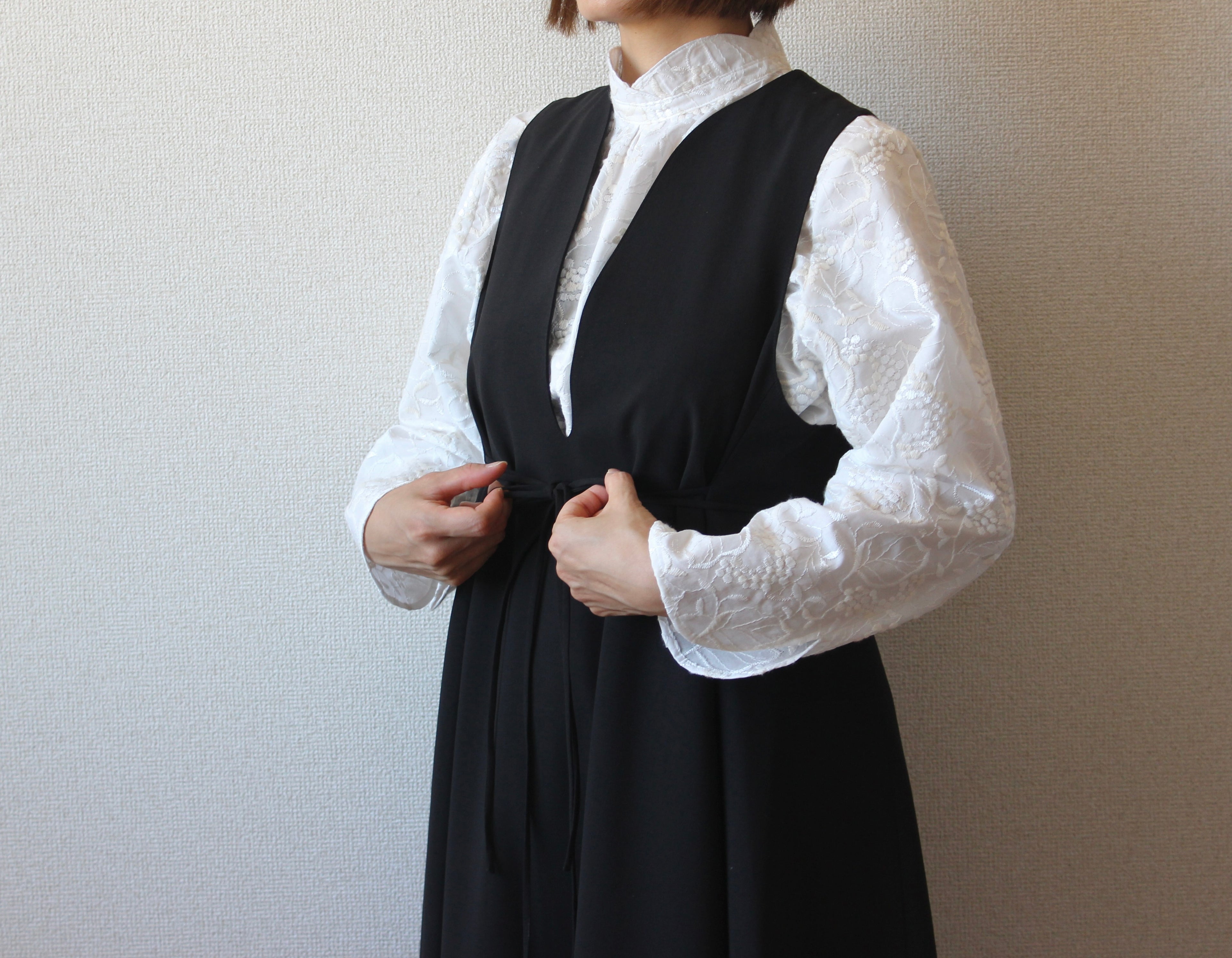 【遠隔試着】// bloom collar blouse - white -