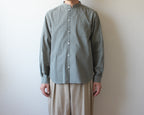 // loop button shirt - olive -【3月下旬〜4月下旬お届け予定】