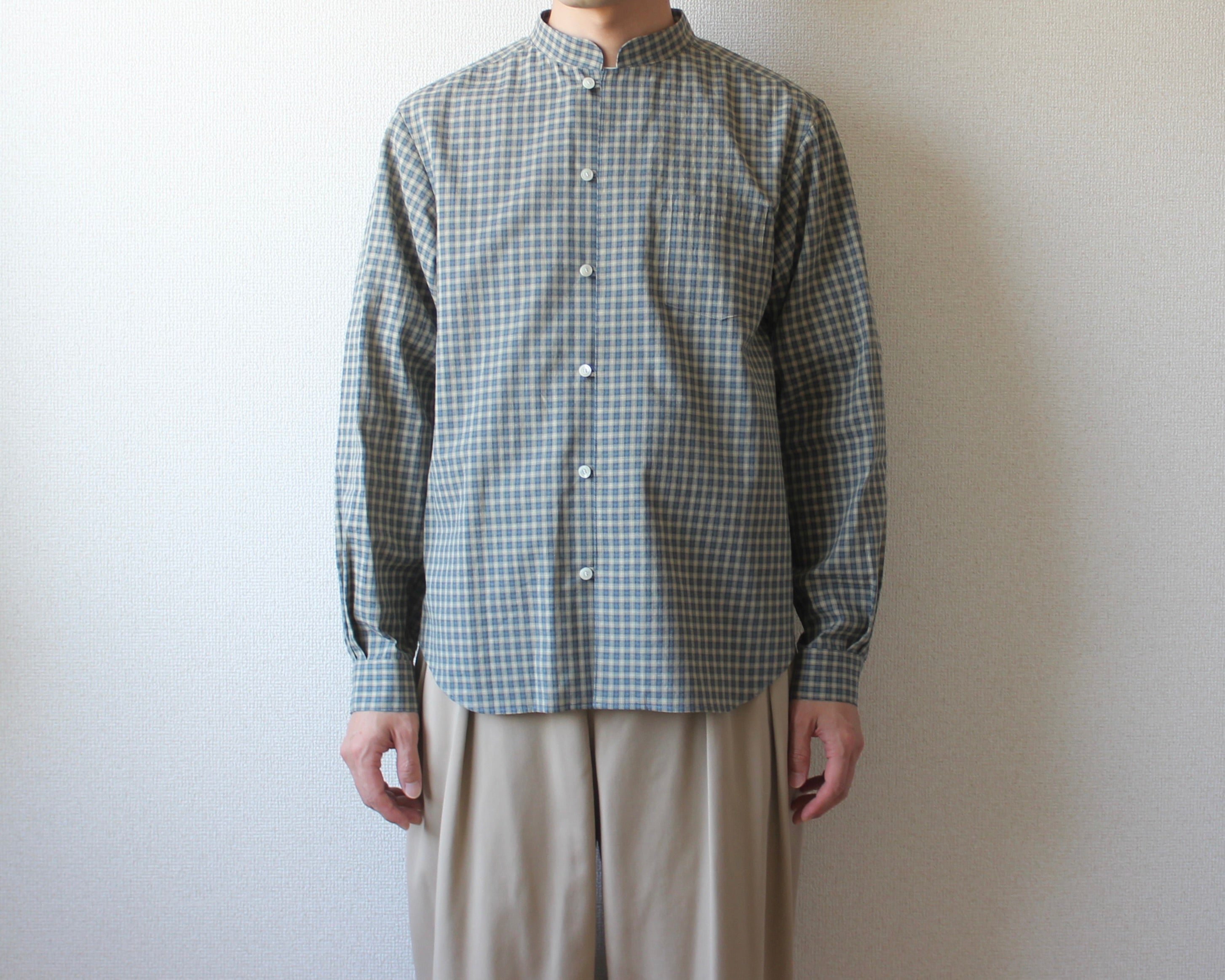 // loop button shirt - olive -【3月下旬〜4月下旬お届け予定】