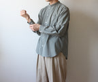 // loop button shirt - olive -【3月下旬〜4月下旬お届け予定】
