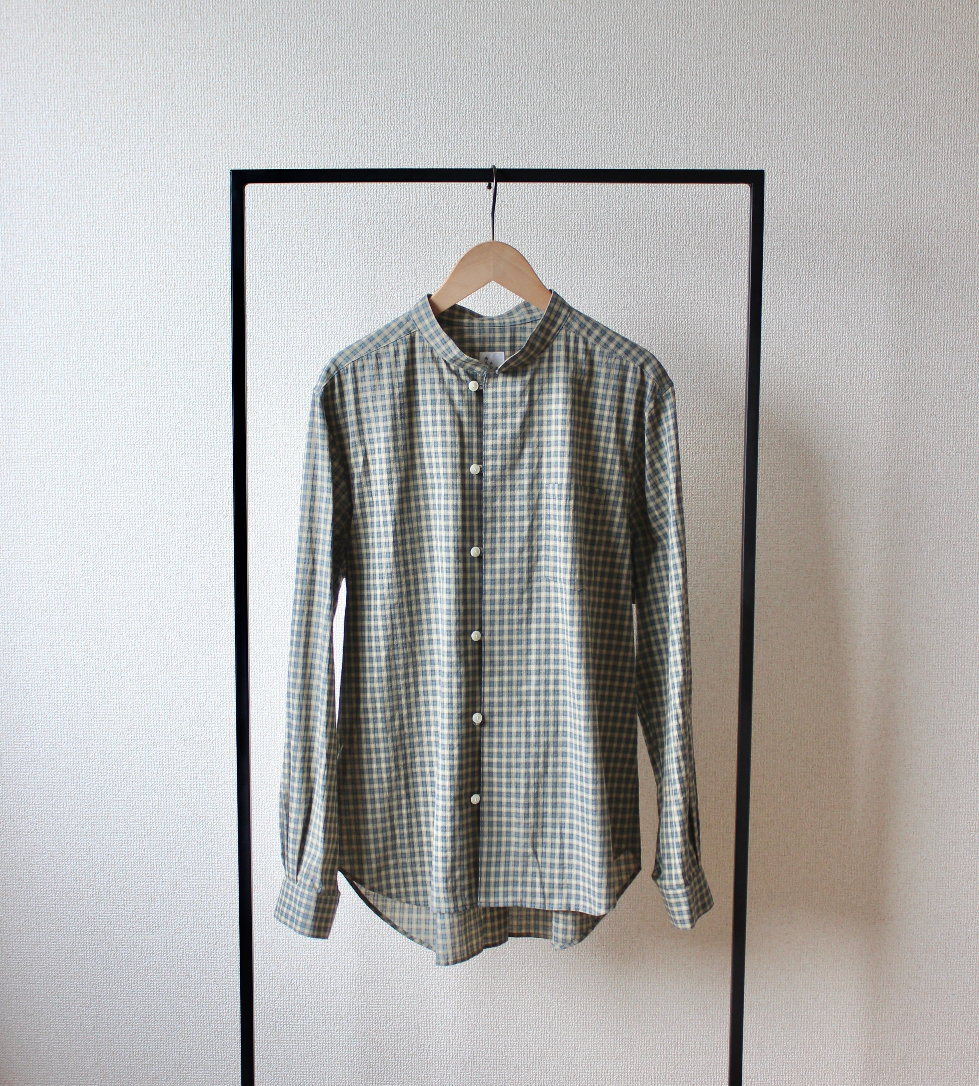// loop button shirt - olive -【3月下旬〜4月下旬お届け予定】
