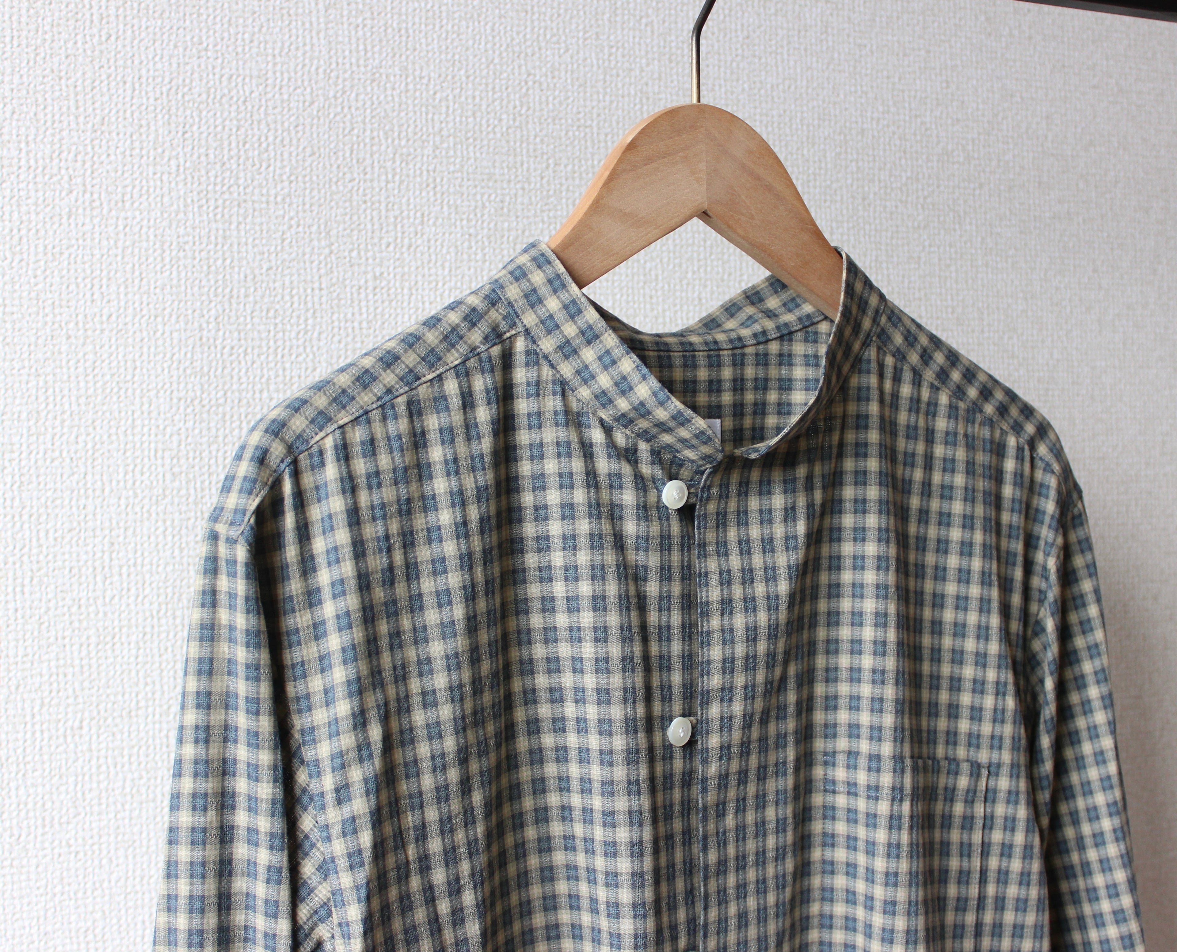 // loop button shirt - olive -【3月下旬〜4月下旬お届け予定】