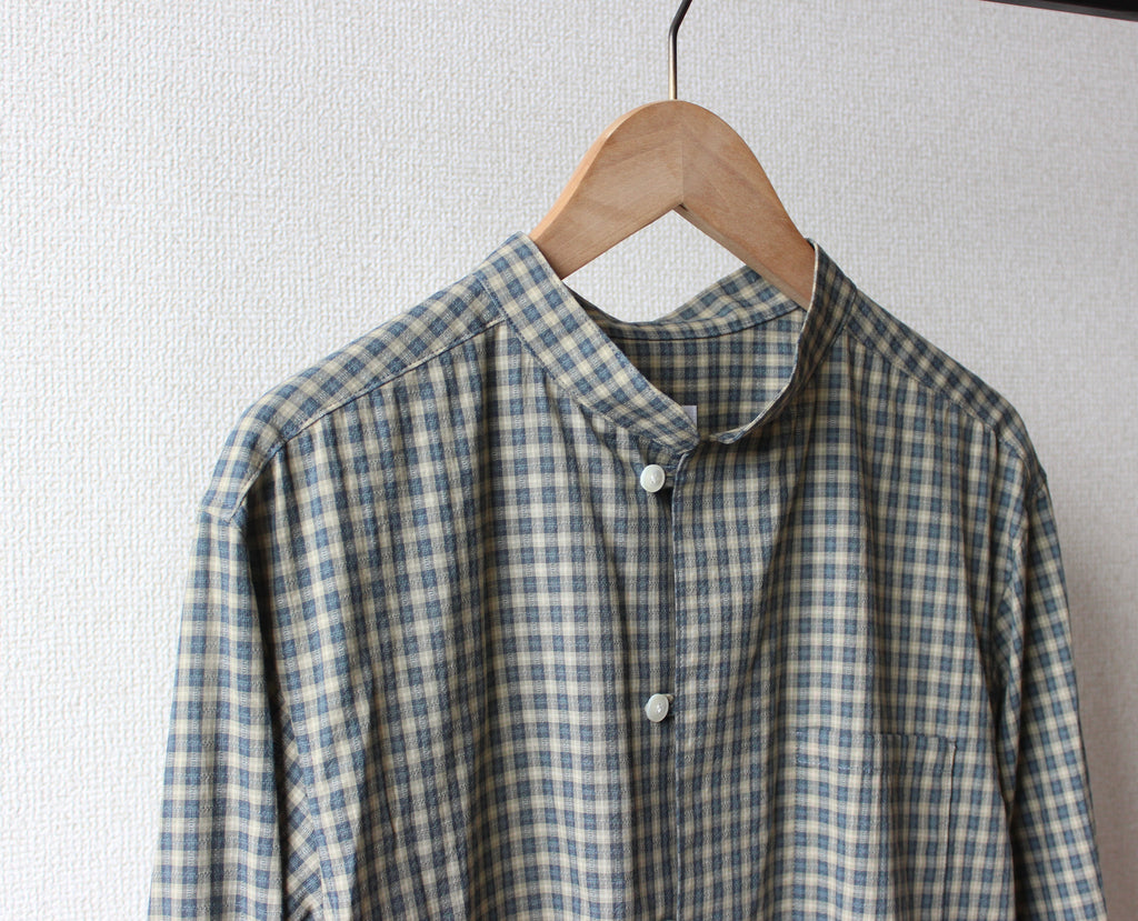 // loop button shirt (half sleeve) - olive -【在庫販売】