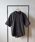 // loop button shirt (half sleeve) - brown -【在庫販売】