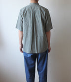 // loop button shirt (half sleeve) - olive -【在庫販売】