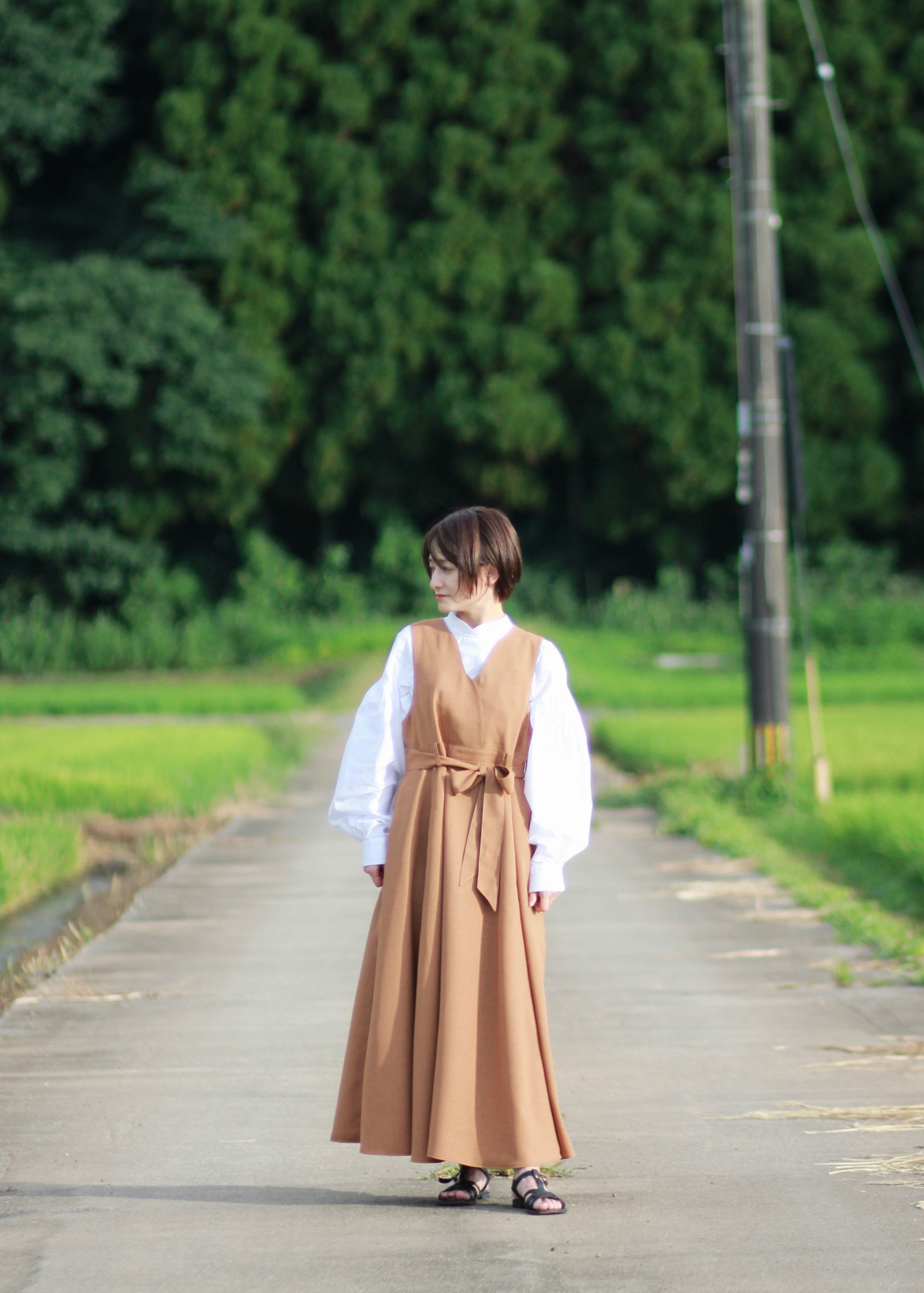 bloom jumper skirt - camel - [delivery scheduled for late March to