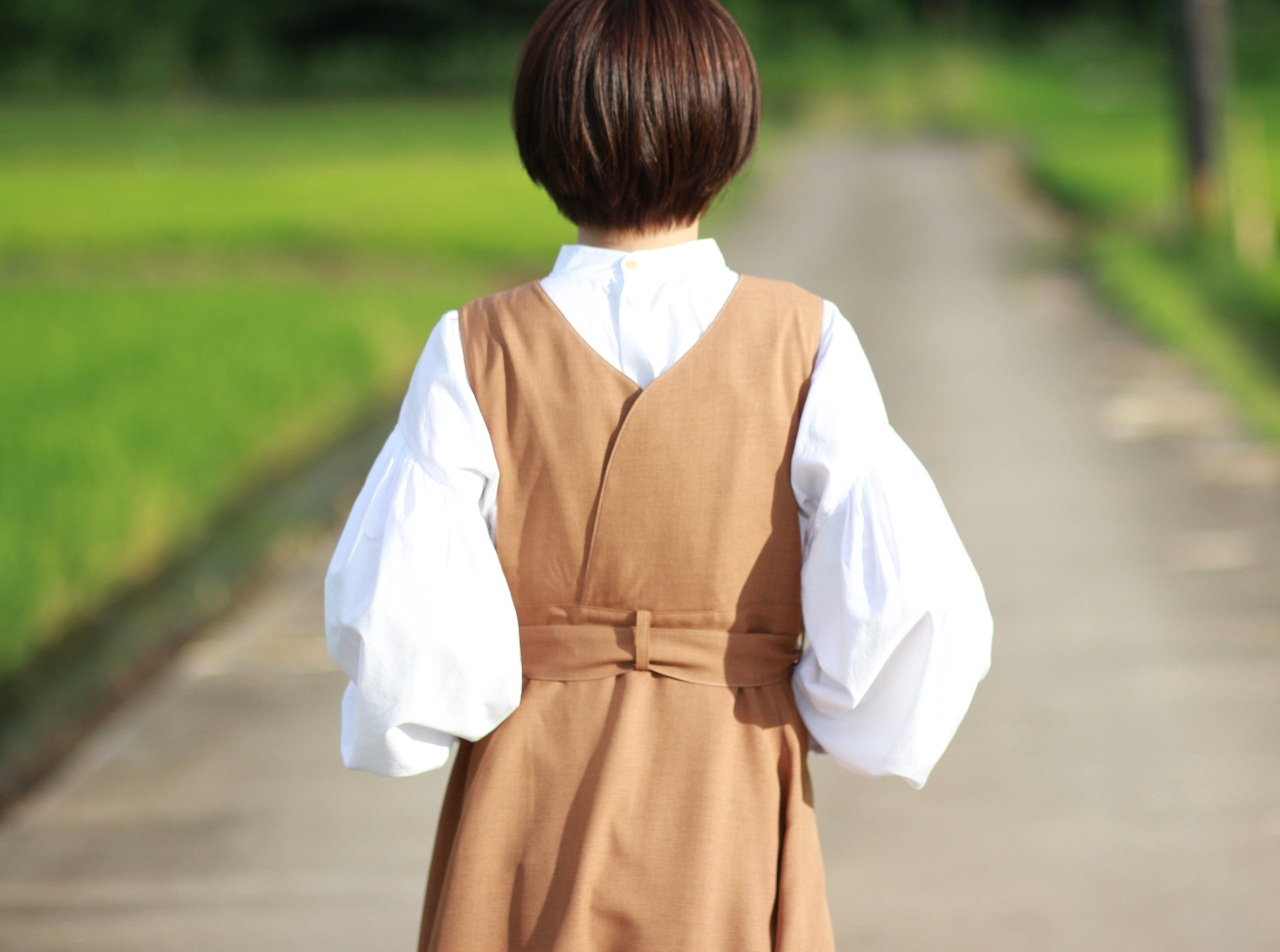 // bloom jumper skirt - camel - 【12月下旬〜1月中旬お届け予定】